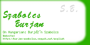 szabolcs burjan business card